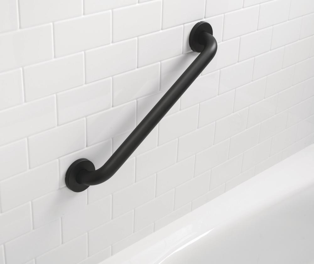 Bathroom safety upgrades including grab bars, seating, and slip-resistant surfaces